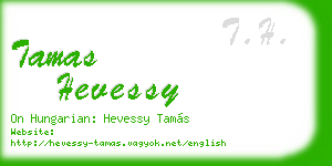 tamas hevessy business card